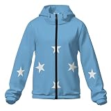 peiyeety Modische, winddichte Jacke mit mikronesischem Flaggenmuster für Herren in Übergröße, leichter Mantel für Outdoor-Aktivitäten wie Camping, Wandern und Radfahren