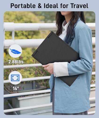 Image of Laptop Screen Extender, 14 inch FHD 1080P IPS Portable Monitor for 13 inch - 17 inch Laptops, Plug & Play Screen Extender, Auto Adjust Width Dual Monitor, Compatible with Mac /Wins /Dex /Chrome