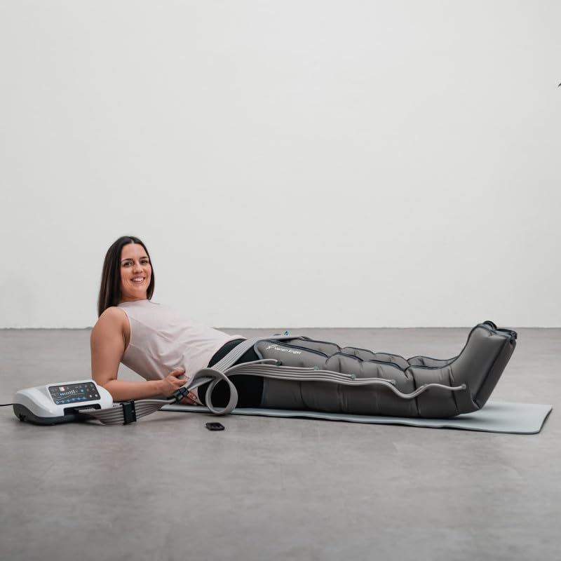 Venen Engel 6 Premium Medical avec pantalon Lymph-Flow | 6 programmes de massage | Certifié médical pour troubles veineux et lymphatiques | Traitement de la cellulite