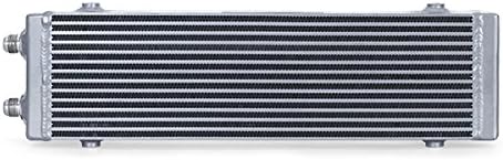 Miniatura 4 de Intercambiador de calor universal de doble paso de barra y placa de aceite enfriador de calor grande plata Mishimoto