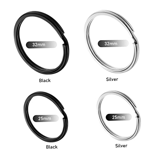 Porte-clés acier inoxydable Uonlytech haut diviser plat pour accessoires durables