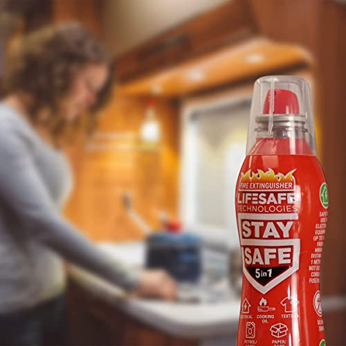 Staysafe 5-In-1 Fire Extinguisher, 3-Pack | For Home, Kitchen, Car, Garage, Boat | The Best Small Extinguisher That Tackles 5 Types Of Fire In Seconds #TOP5