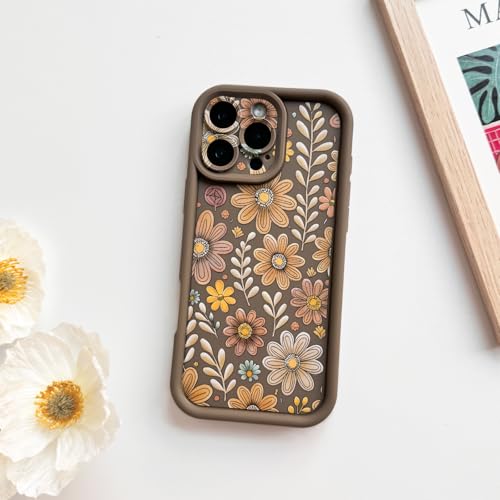 Lovmooful for iPhone 16 Pro Case Cute Color Flower Floral-Brown by Lovmooful - Used condition - Image 2