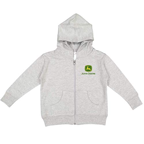 John Deere Baby Boy Logo Full Zip Hoodie-Oxford-6M