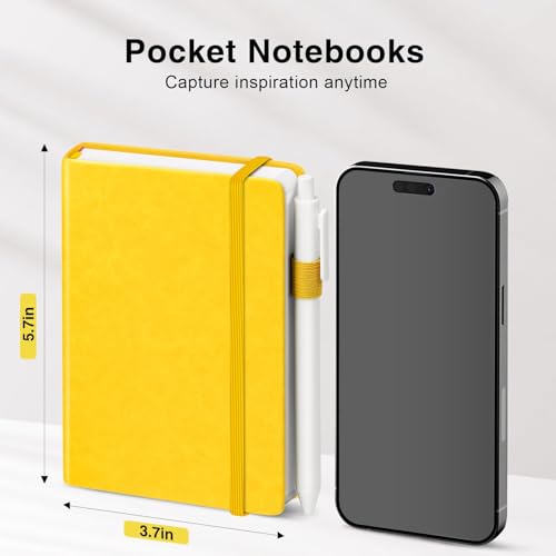 Carnets A6 imperméables Oucaru lot de 16 bloc-notes en cuir PU résistant - 3