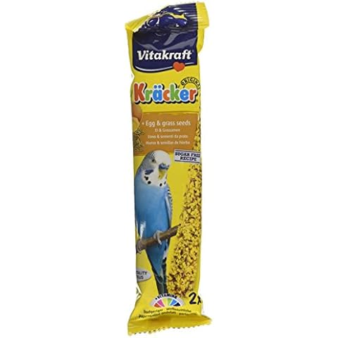 Vitakraft Budgie Kracker Bird Food with Egg-Grass Seeds Cover