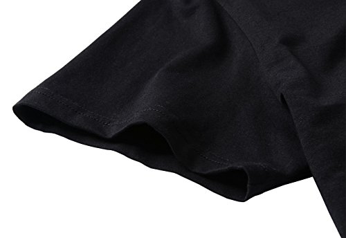 Yitan Women Tees Teen Girl Tops Graphic Cute Funny T Shirt Black Large #TOP1