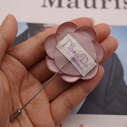 4.5Cm Tiny Rose Flower Pin Brooch By Nhando Handmade – Flower Brooch Pin For Women And Men, Valentines Day Gifts, Handmade Gift For Her, Gift For Mother Day, Gift For Teacher Day (Pastel Pink) #TOP4