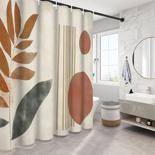 Rideau de douche imperméable 150x180 cm en polyester lavable géométrique - 4