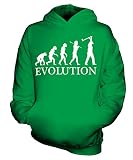 Candymix – Chuleta de madera Evolución del hombre – Unisex niños con capucha sudadera Verde verde (Irish Green) 5-6 Años