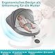 Babywippe Elektrisch Neugeborene bis 9 kg, Klappbar Bluetooth Babyschaukel Elektrisch mit 5 Schwinggeschwindigkeiten, 3-stufigem Timer und Fernbedienung, Tragbar Leicht Wippe Baby Elektronisch (Grau)