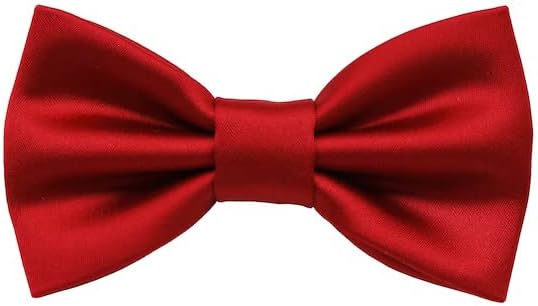 Young Arrow Premium Satin Bow Tie for Men | Adjustable Neckband for Perfect Fit | Handcrafted Bow Tie for Suits, Blazers & Tuxedo for Formal Events & Weddings (Red)
