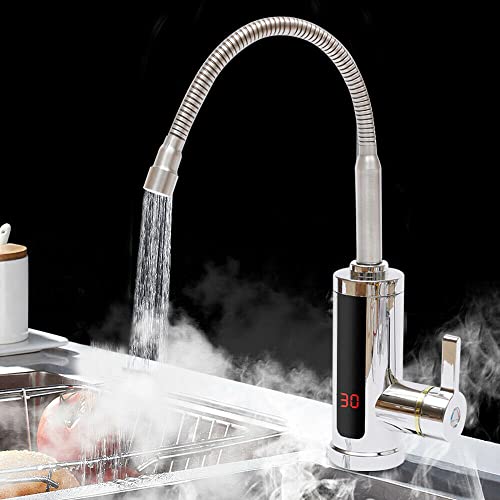 Chauffe-eau instantané de robinet électrique 360° LED 3000W eau chaude - 6