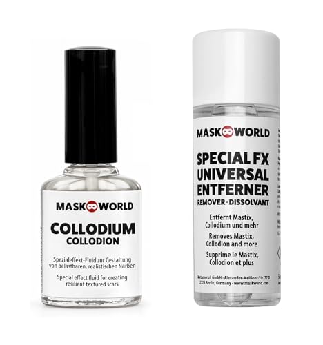 Collodium Narben-Fluid 10 ml Special FX Make-Up & Entferner 50ml - Horror Make-Up-Set
