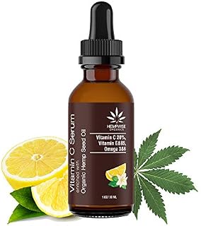 Vitamin C Serum Enriched With Organic Hemp Seed Oil, Hyaluronic Acid, Jojoba Oil