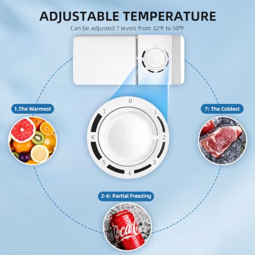 Image of Antarctic Star Compact Refrigerator Mini Fridge with Single Reversible Door,Wire Shelf,Defrost Button, for Bedroom /Office /Dorm,1.3 Cu. Ft,Steel