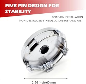 AULPEE Wheel Hub Center Cap Center Logo Emblem Hub Cover 60mm ABS Material Compatible with AIfa Romeo Accessories (Alfa Colored Chrome)