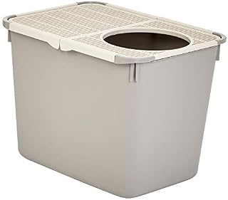 AmazonBasics No-Mess Hooded Cat Litter Box, 20 x 15 x 15 Inches, Top