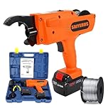 SAIYERUS Rebar Tie Gun, 8-34mm/30-60mm Rebar Tier Tying Machine, Electric Reinforcing Rebar Tier Gun, with Toolbox and 2 Rechargeable Batteries(4500mAh/13200mAh), Automatic Rebar Tying Tool,30-60mm