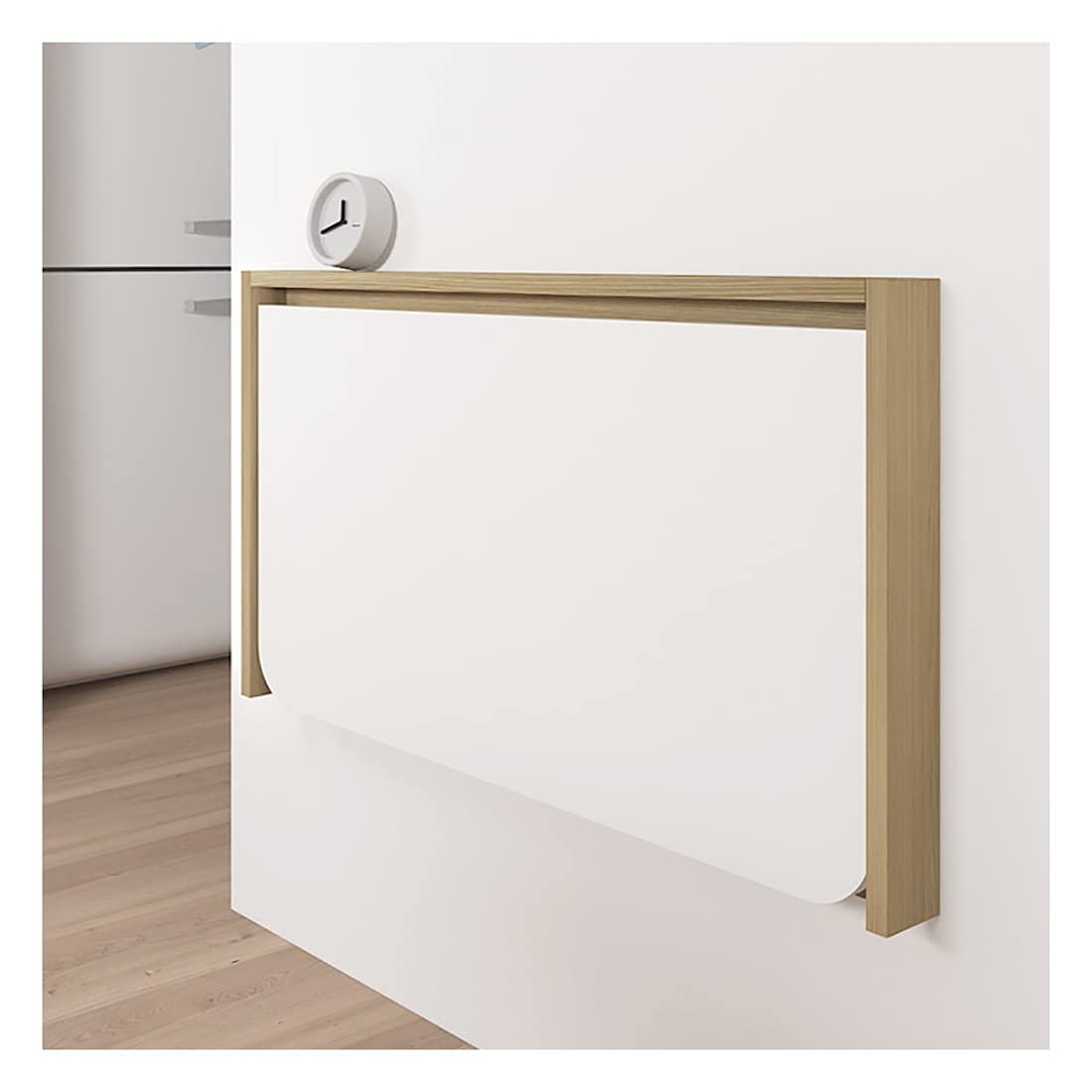 Table d'ordinateur peu encombrante murale pliante en bois massif