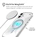 Speck Presidio Perfect Clear Grip for iPhone 17 Case, MagSafe-Compatible, Slim Protective Case, Clear/Clear/Silver