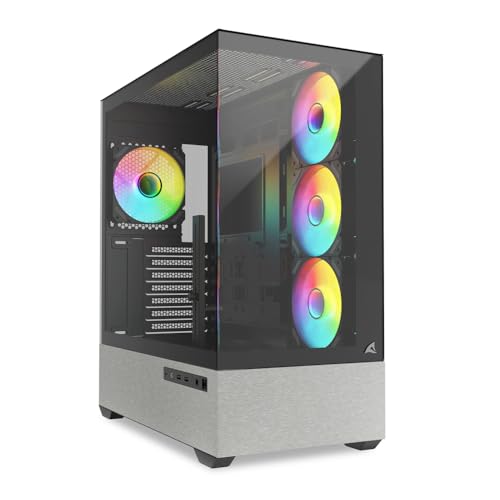 Amazon | Sharkoon ミドルタワーPCケース AK7 ARGB BK 背面コネクタ