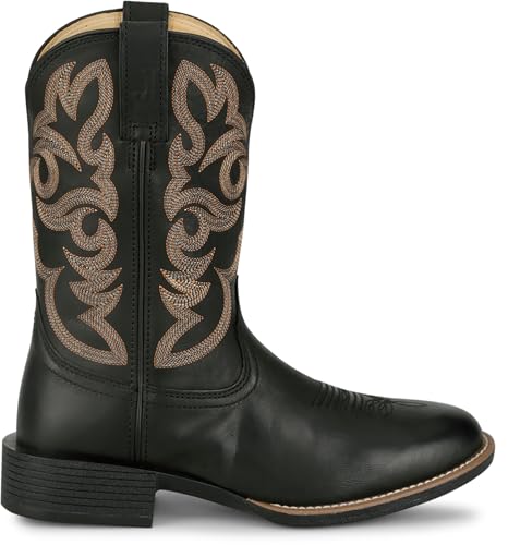 Justin Jasper 11" Western Boot - Men's Genuine Leather Cowboy Boots with Classic Embroidery, Durable Sole for Ranch2