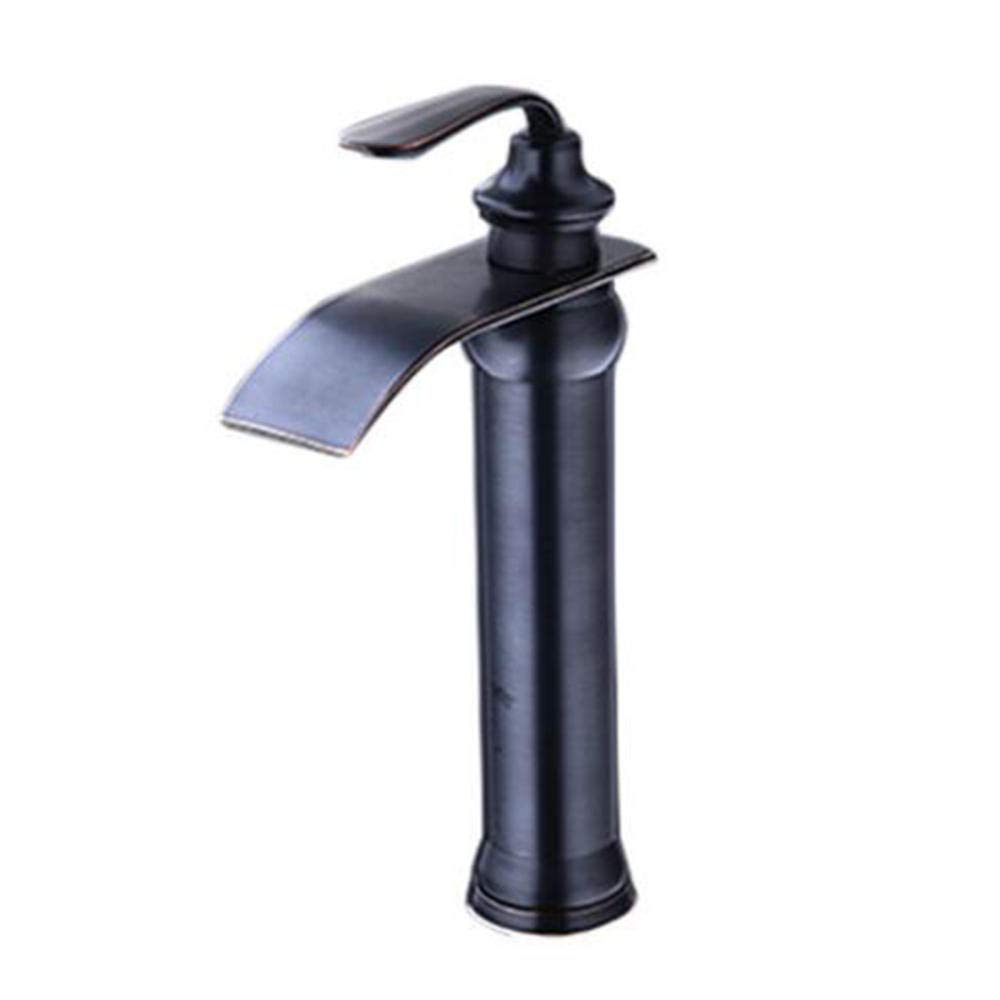 Robinet de salle de bain cascade eau chaude et froide en laiton antique