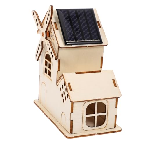 UKCOCO Kit Di Giocattolo Energia Solare in Legno Mulino a Vento Da Assemblare Progetto Scientifico Per Ragazzo Ragazza Regalo Di Compleanno e Natale Kit Di Esperimenti Scientifici Fai Da