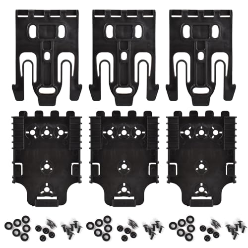 QLS Kit Quick Locking System with Receiver Plate Platform Attachment for Duty Belt Loop and Drop Leg Holster