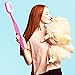 Jexine 4 Pcs Giant Toothbrush Prop Big Toothbrush 15.75x1.57 Inches Large Brush Oversized Jumbo Huge Brush Comedy Costume Gag Novelty Accessory for Take Picture Party Favor Pet, 4 Colors