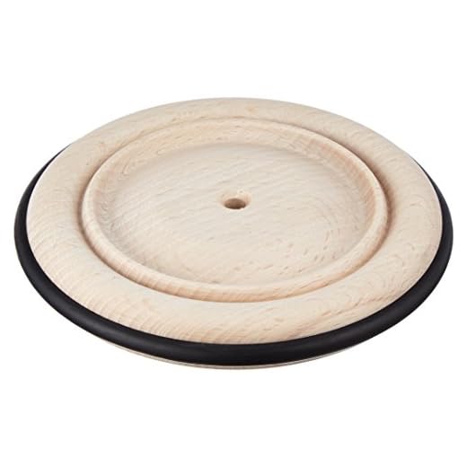Rayher 6122300 Holzrad mit Gummiring, 120 mm ø