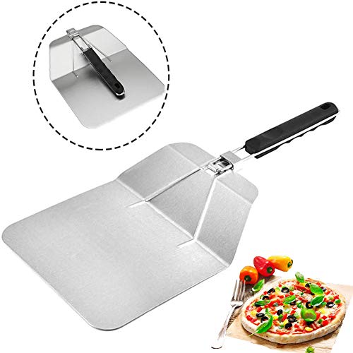 SKY TEARS Pelle Pizza Cuisine Professionnelle Pelle Pizza Acier Inoxydable Pelle Pizza Pliable Peut Utilisé dans Cuisine Pain Cuisson Transfert Gâteau