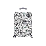 InterestPrint Funny Currency Money Dollar Bills Travel Luggage Cover Baggage Protector Suitcase Fits 18'-21' Luggage