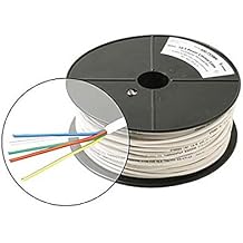 250 FT 18 AWG GA 5 Conductor Cable Thermostat Control White Wire Solid Copper UL Color Codes Control Cable PVC Jacket Residential and Commercial Thermostat 18-5
