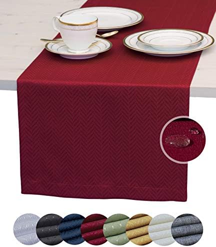 Akutana Red Table Runner 72 inch, Cranberry Dresser Scarf, Burgundy Outdoor Coffee Table Runner, Waterproof Dining Table Runners for Fiesta, Dinner Parties, Wedding, Thanksgiving, Holiday, Christmas
