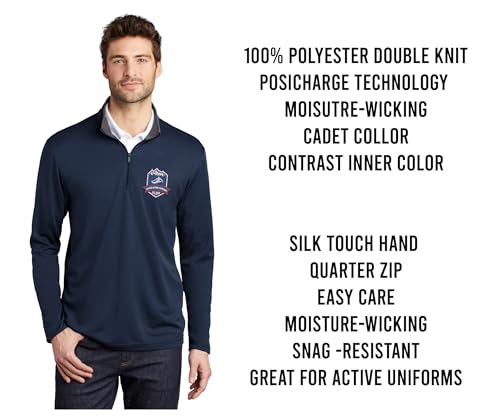 INK STITCH Men K584 Custom Embroidery Personalized Logo Texts Silk Touch Quarter Zip Pullover4