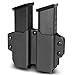 Kydex Magazine Holder,Forcenter OWB Double Magazine Pouch,Universal Magazine Holster for Glock/S&W/Ruger/Sig Sauer/Taurus/H&K/Springfield/CZ/1911 Mags