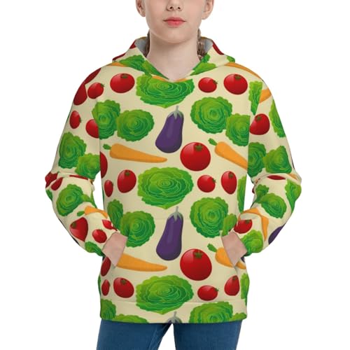 Vegetable Kid Hoodies Boys Sweatshirts Girls Pullover with Pocket