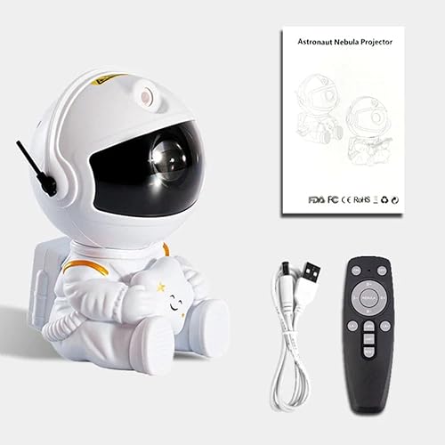 Image of Desidiya Star Projector Galaxy Projector Remote Control-360 Adjustable Timer Kids Sitted Astronaut Nebula Night Light,Gaming Room,Home & Party Corded Electric - Polycarbonate,Led,Multicolor