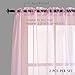 Christmas Baby Pink Sheer Pink Voile Curtains Short Translucent Solid Color 45 Inch Length Rod Pocket Baby Pink Sheers 45 Inches Long For Small Windows Bedroom Living Room Kitchen 2 Panels 52x45