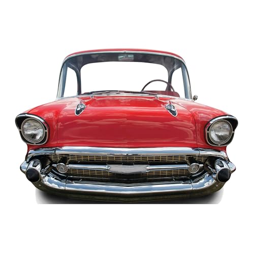 Figurine passe-tête voiture rouge Star Cutouts 151 cm pour animation de fête et photobooth original