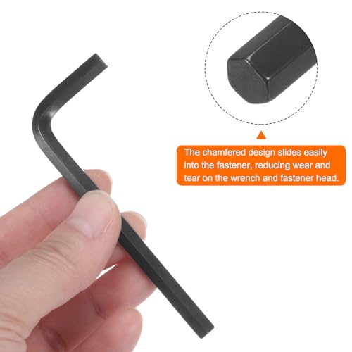 Image of HARFINGTON 20pcs Hex Key Wrench 7 /32 inch L-Shape Hexagon SAE Wrenches Chrome Vanadium Steel Repairing Tool for Home Repair, Black