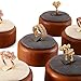 Yinbeini Ring Holder, Jewelry Display for Vendors,Wooden Ring Display,Premium Jewelry Holder,Beige Small Jewelry Stand