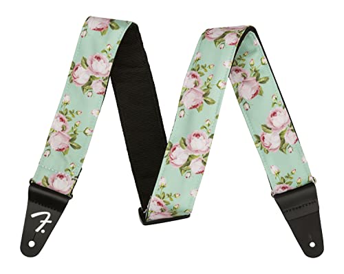 Fender Floral Strap, 2In, Seafoam Green #TOP17
