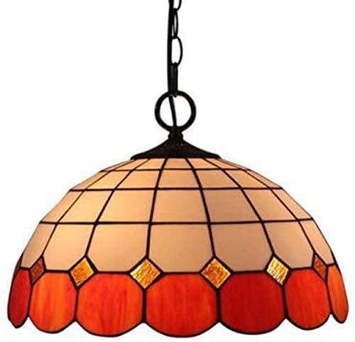 Plafonnier Tiffany orange 16 pouces idéal pour l'ambiance feutrée d'un café