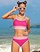 TALLWH Bathing Suits for Teen Girls Casual Color-Block Adjustable Straps Bikini Sets Girls Swimsuits Size 10-12