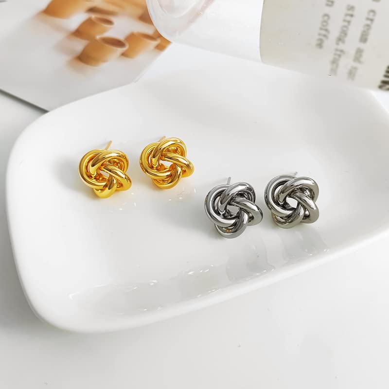 18k Gold Plated Love Knot Earrings Stud Celtic knot earring For Women4