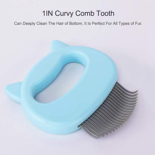 MOMSIV Cat Comb Massager Pet Hair Removal Massaging Shell Comb Massage Tool for Removing Matted Fur, Knots and Tangles (Green)
