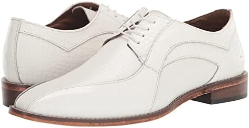 Stacy Adams Men's Turano Bike Toe Oxford, White, 10 Wide | Image 6